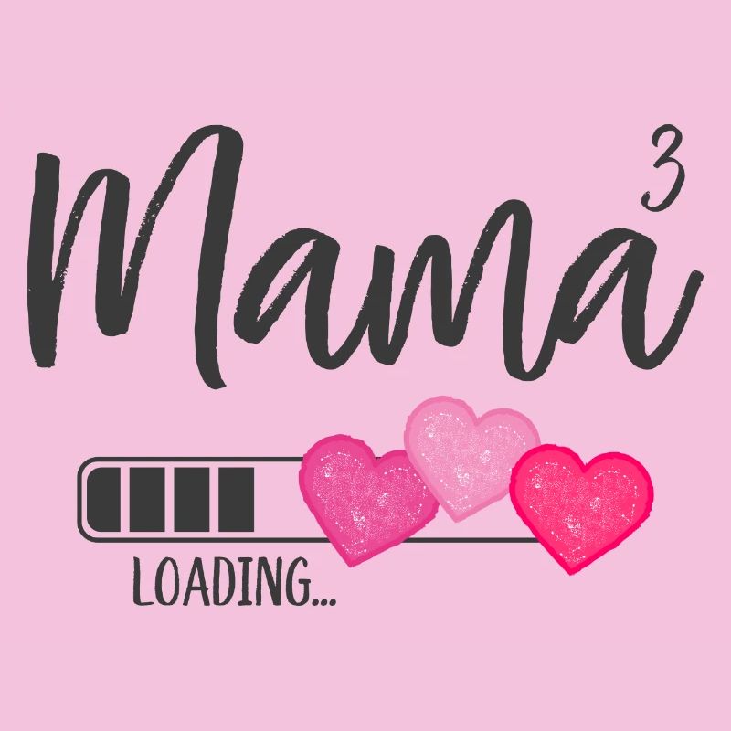 Mama hoch 3 Drillingsmama Drillinge Loading Herz