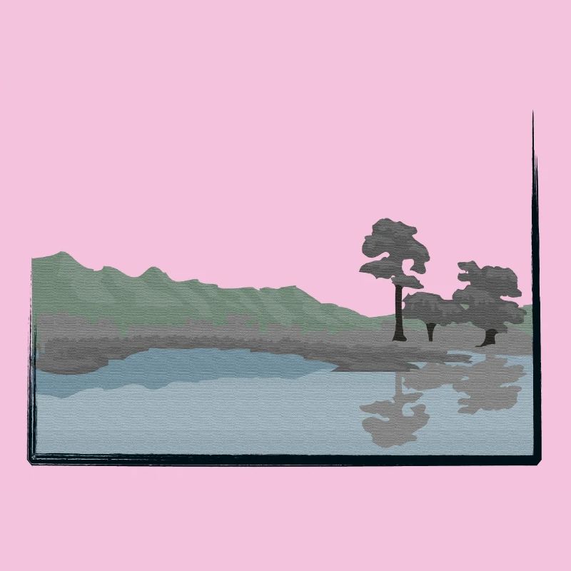 Landscape modified with lake