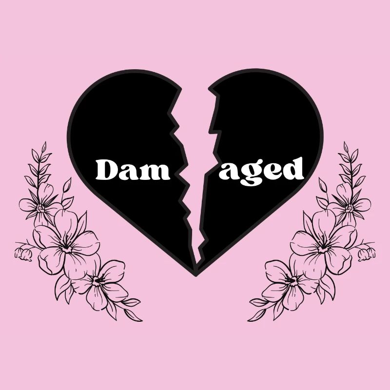 Split Heart Floral Border