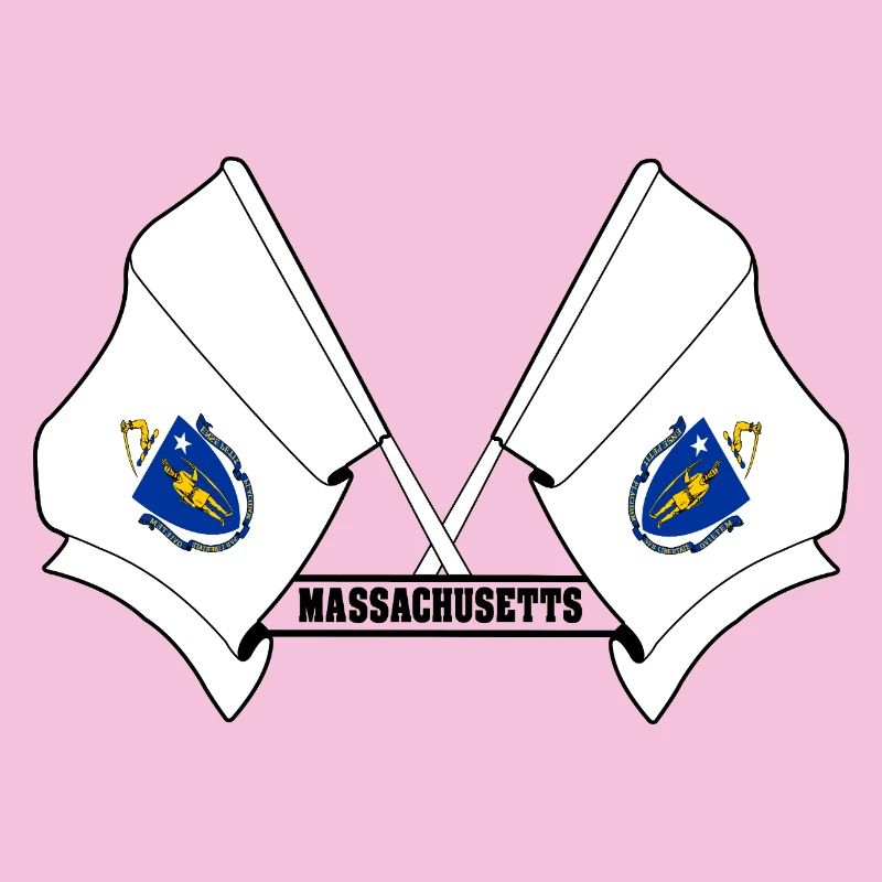 Two flags text MASSACHUSETTS
