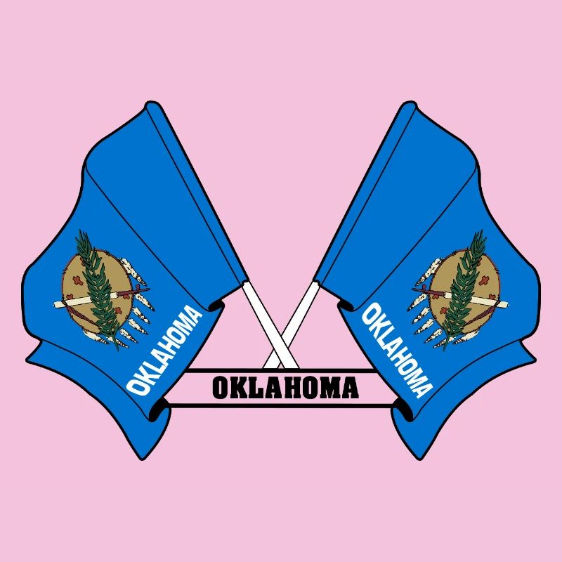 Zwei Flaggen mit dem Text OKLAHOMA