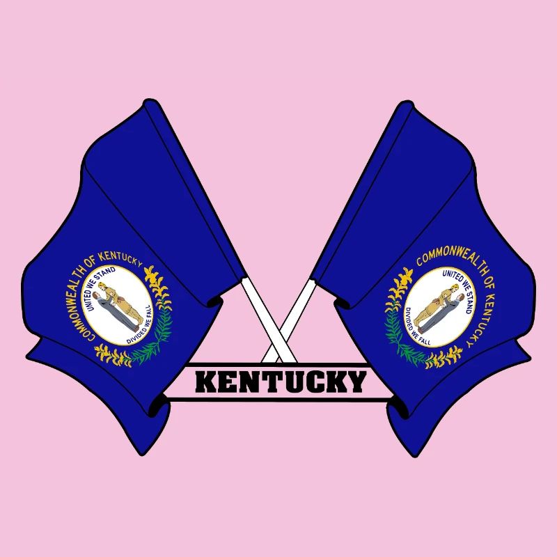 Deux drapeaux texte KENTUCKY