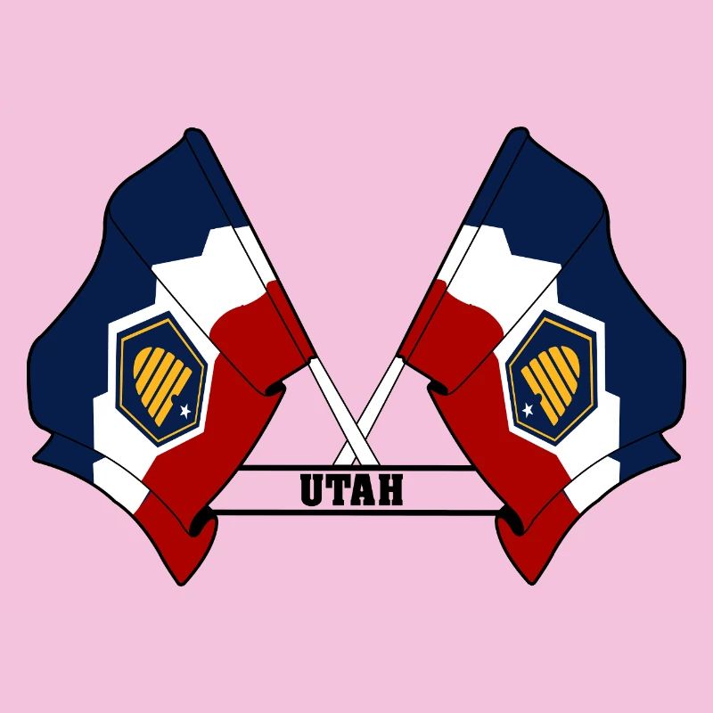 Texte à deux drapeaux UTAH