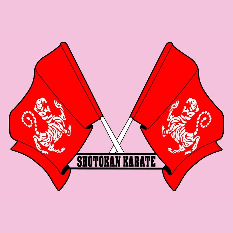 Two tiger flags crossed with text SHOT