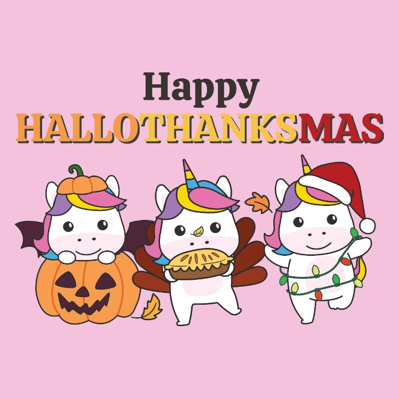 Happy Hallothanksmas Einhorn Weihnachts Einhörner