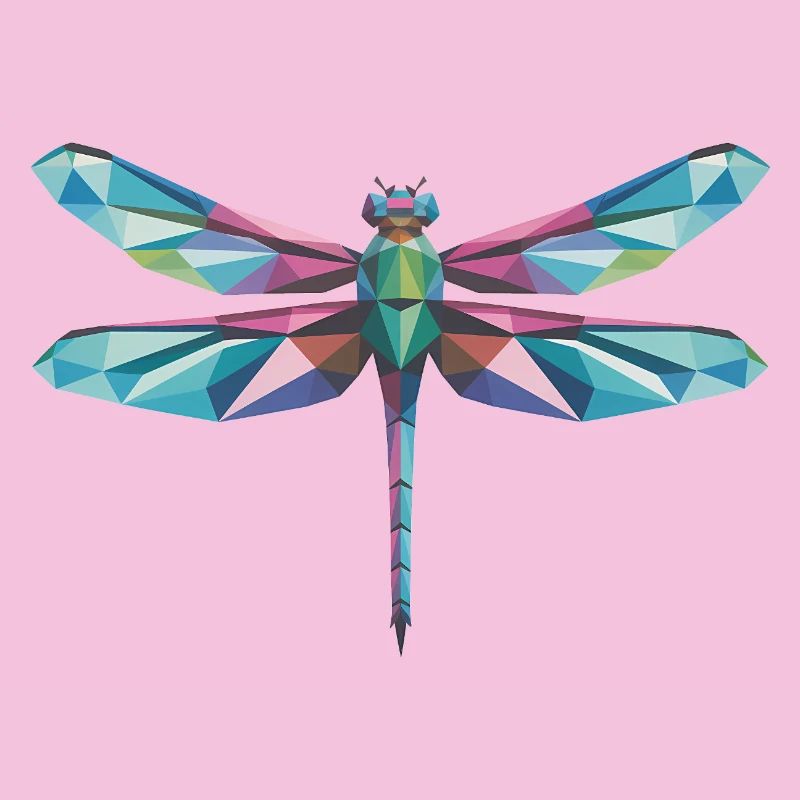 Dragonfly - Cooles Low-Poly-Logo