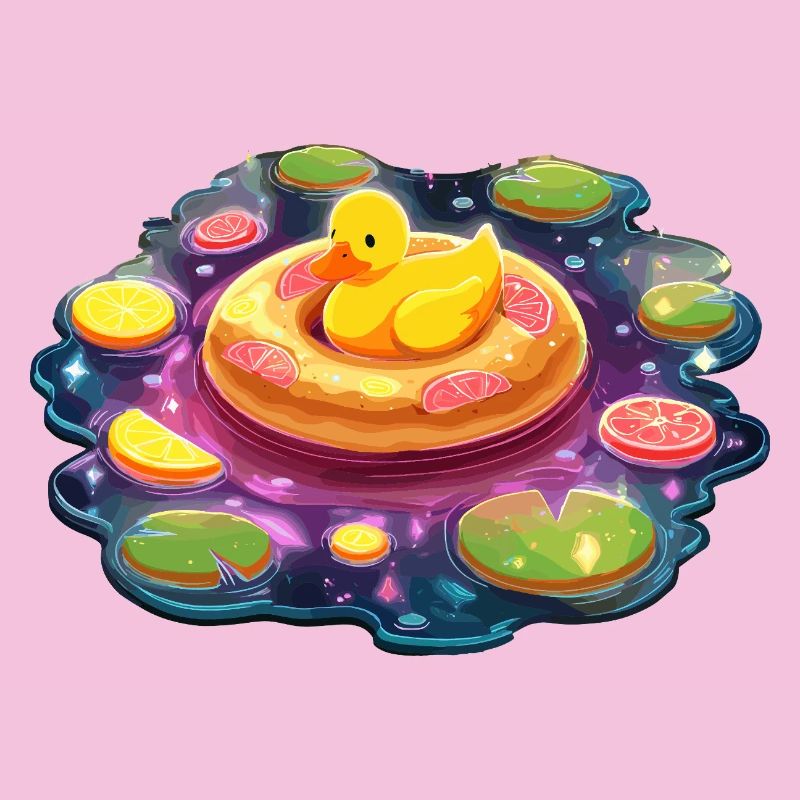 Des canards donuts dans le lac Galaxy