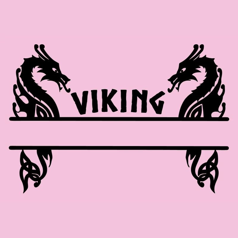 Bannière Viking à deux dragons
