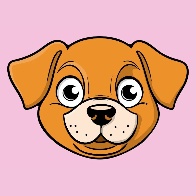 Fröhliches Bild eines Hundekopfes