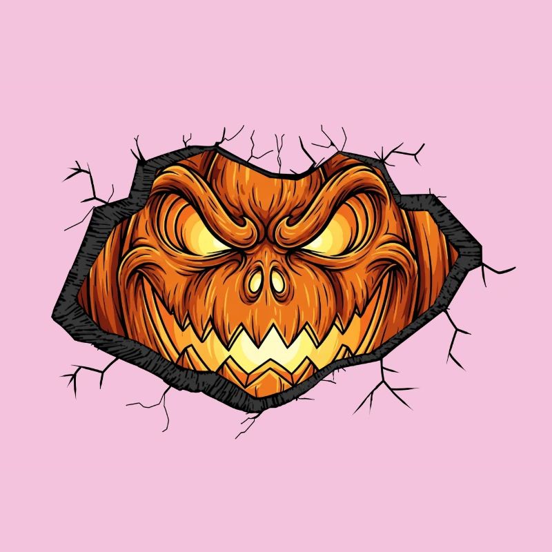 Fierce pumpkin with pointed teeth