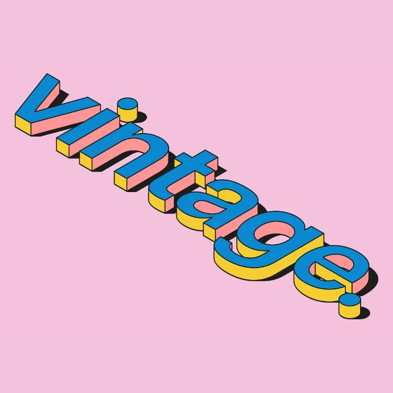 Vintage Retro 3D Typography Design