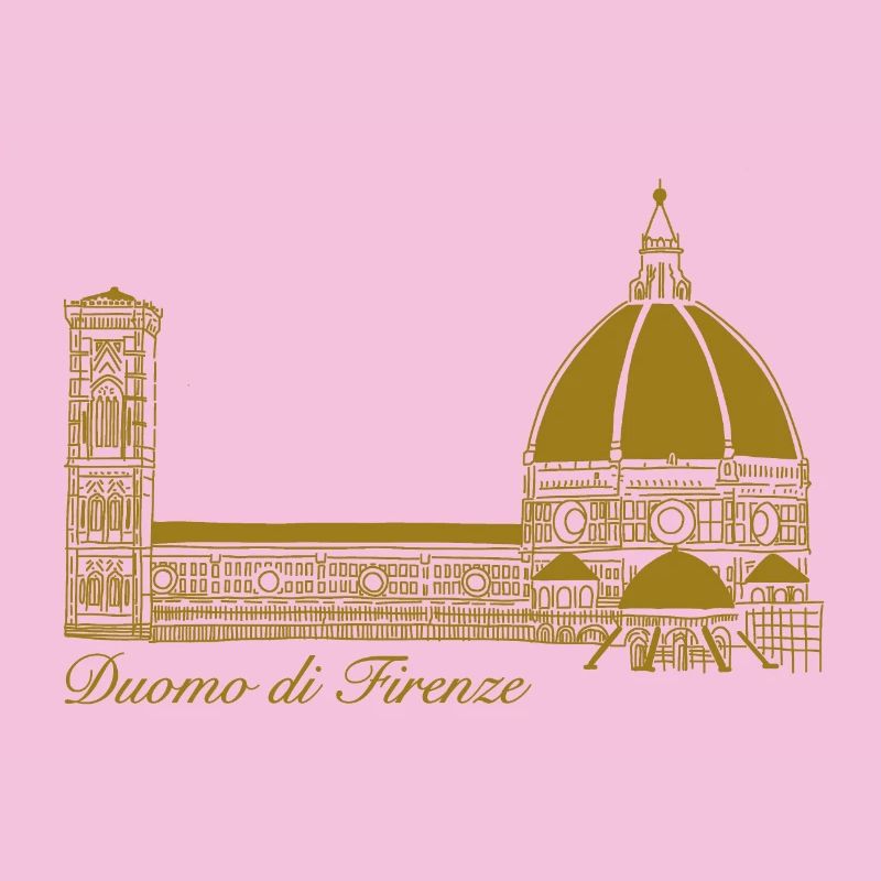 Florence Cathedral, hand-drawn
