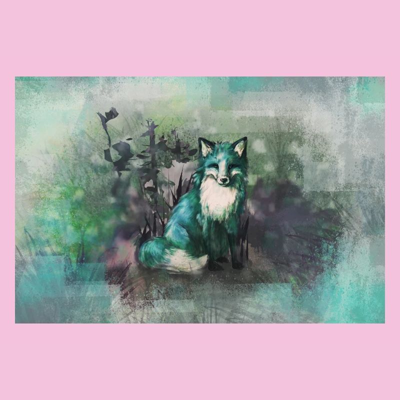 blue autumn fox