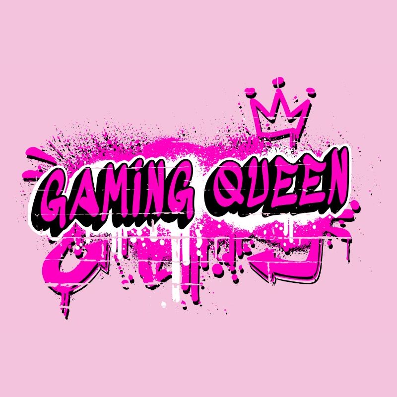 Gaming Queen Graffiti Design