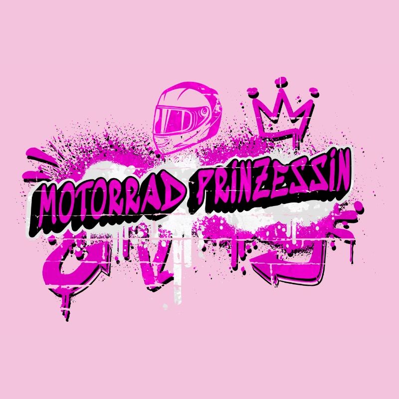 Motorcycle Princess Graffiti Design