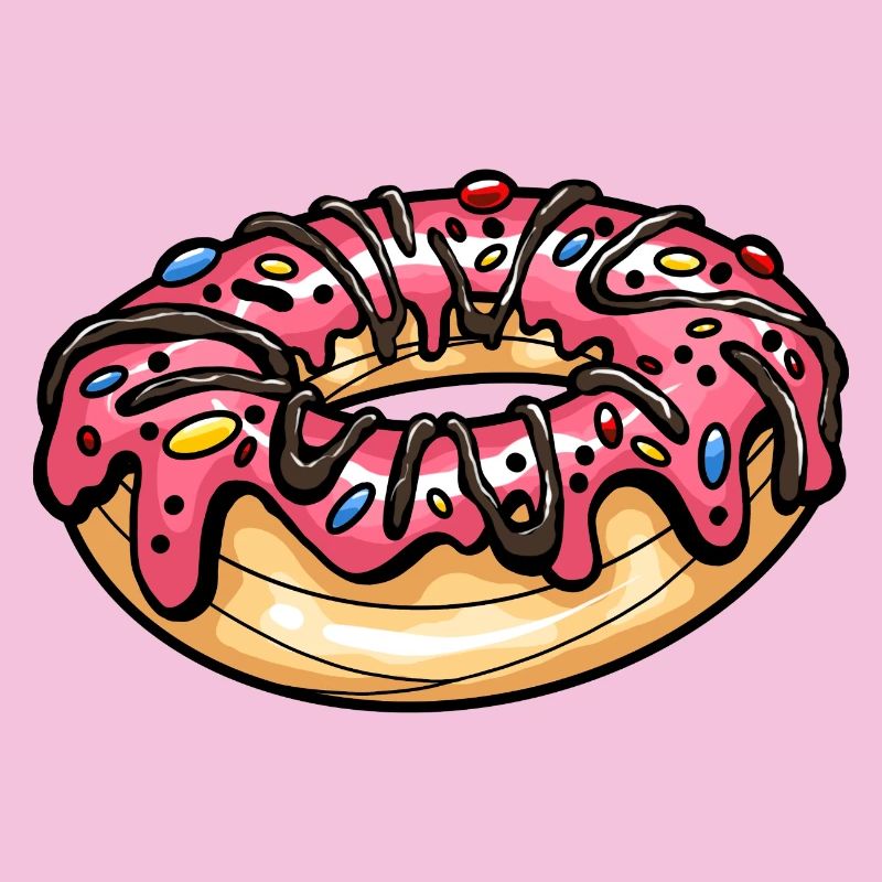 Donut lecker Backwerk bunt