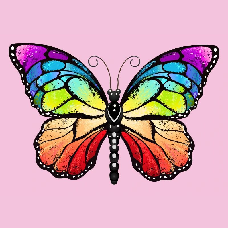 Rainbow pride butterfly