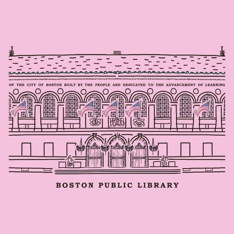Boston, Drawing Public Library, États-Unis