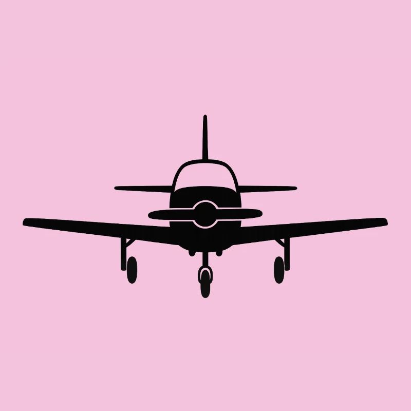 Frontale Flugzeug Silhouette