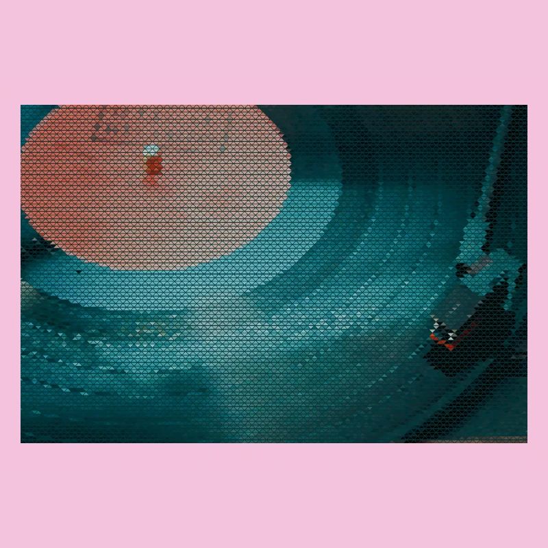 Turntable in a triangle pattern