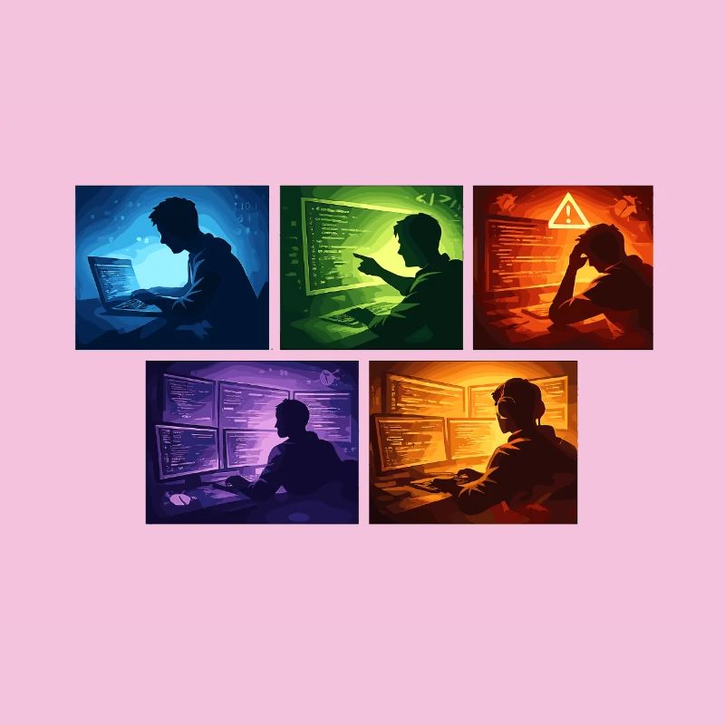Neon-Coding: Bildschirmwelten