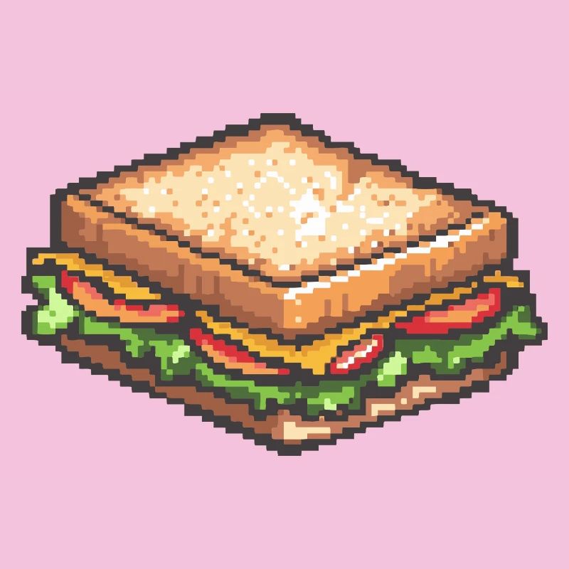 Pixel Sandwich Retro Snack