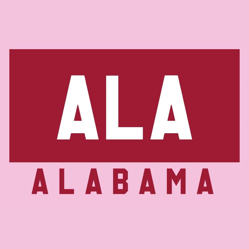 Alabama ALA Typographic Flag