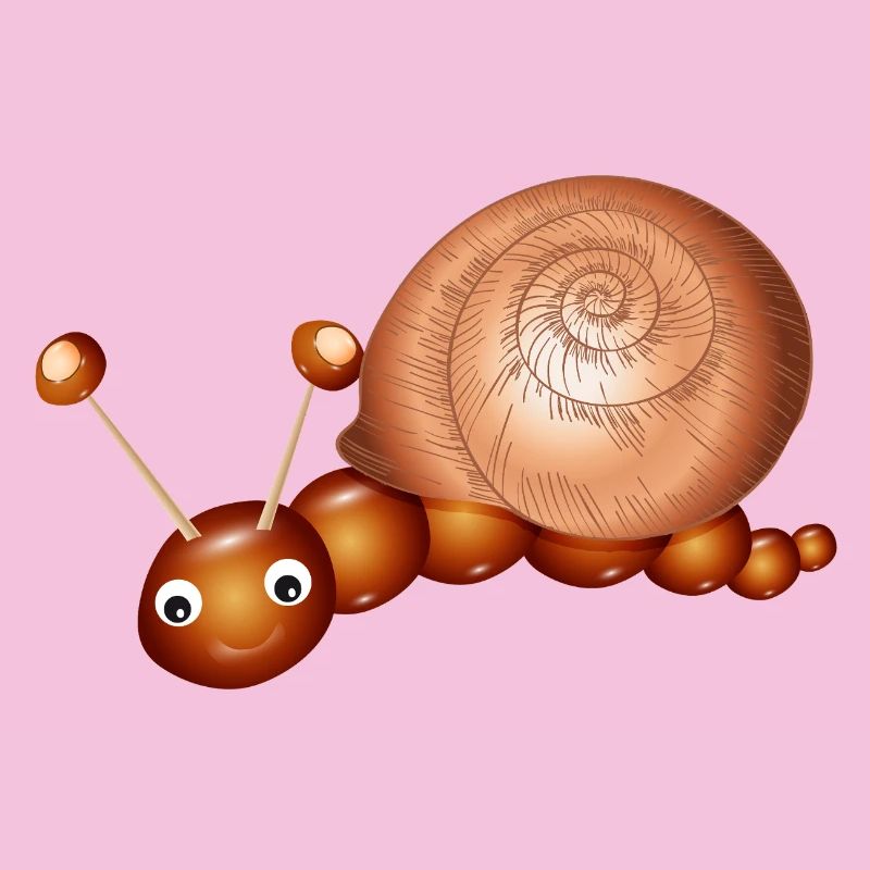 Escargot châtain mignon – Enfance et plaisir de l’artisanat