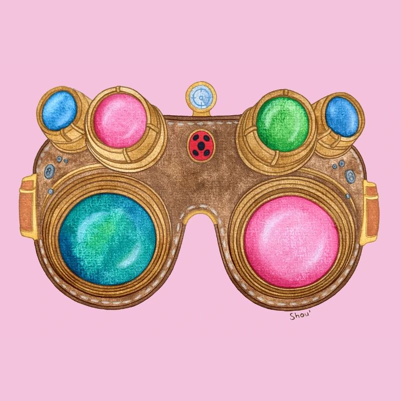 Rainbow Steampunk Glasses