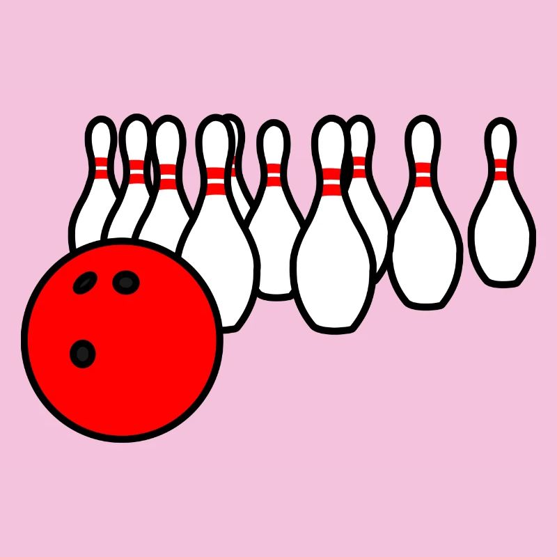 Bowlingkugel mit Pins