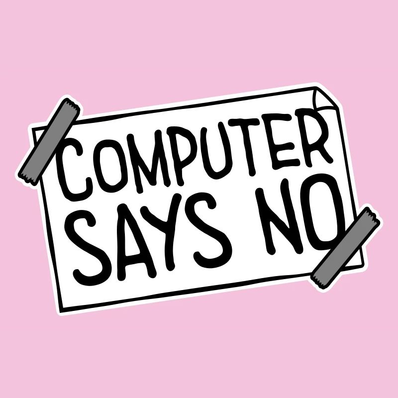 L’ordinateur dit pas de technique drôle de nerd programmeur