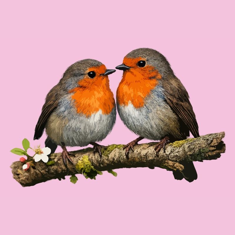 Duo Red Robin sur la branche