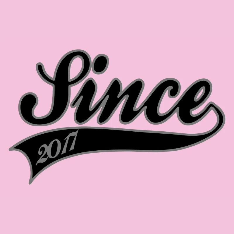 Since 2017 Vintage Script | Retro Anniversary Art
