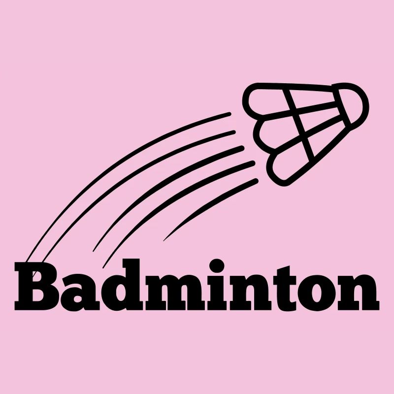 Texte de badminton avec navette volant