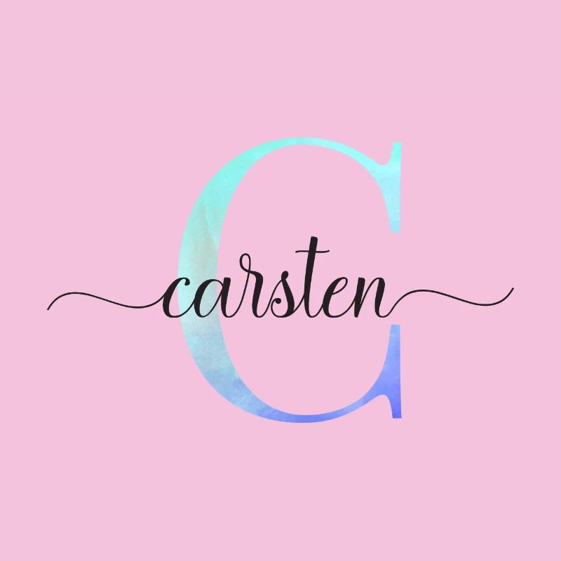 C| Monogramme | Nom | Carsten| Aquarelle