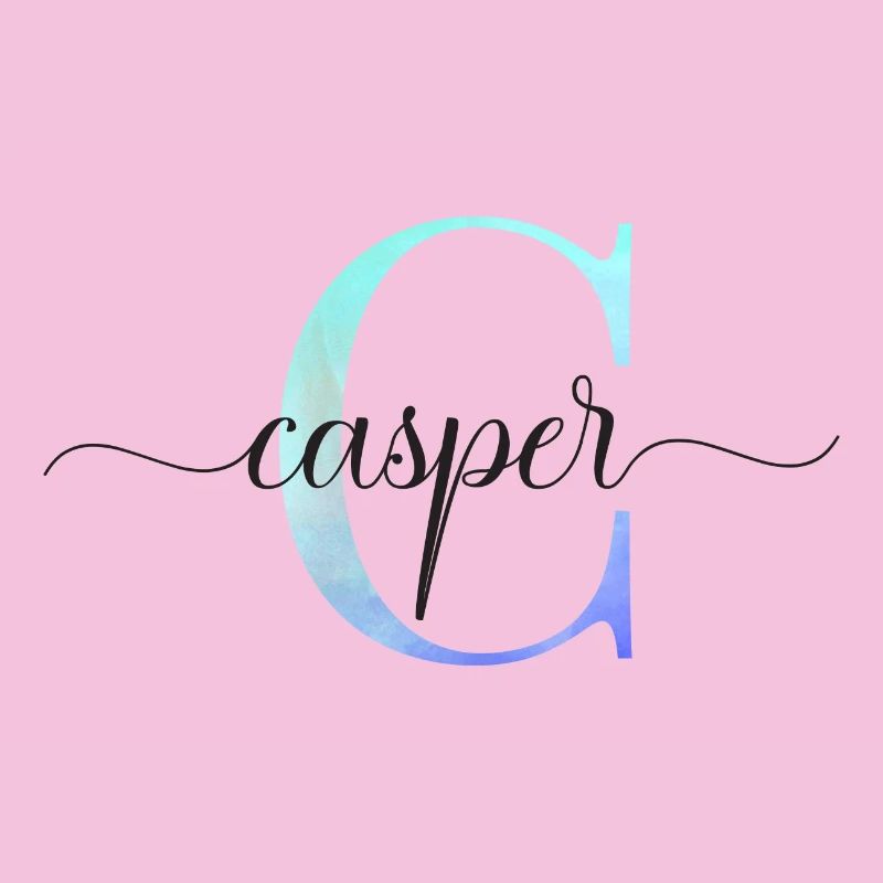 C| Monogramme | Nom | Casper | Aquarelle