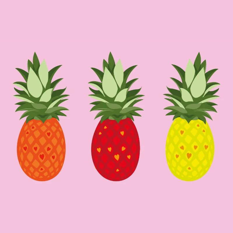 Colorful pineapple pattern for summer and leisure