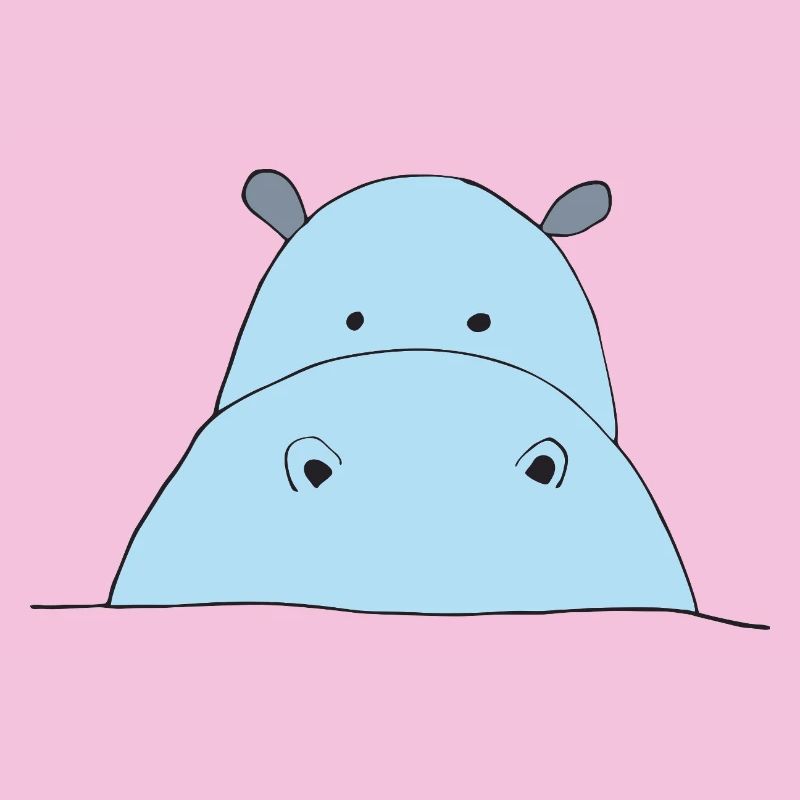 Blauer Hippo Blickfang