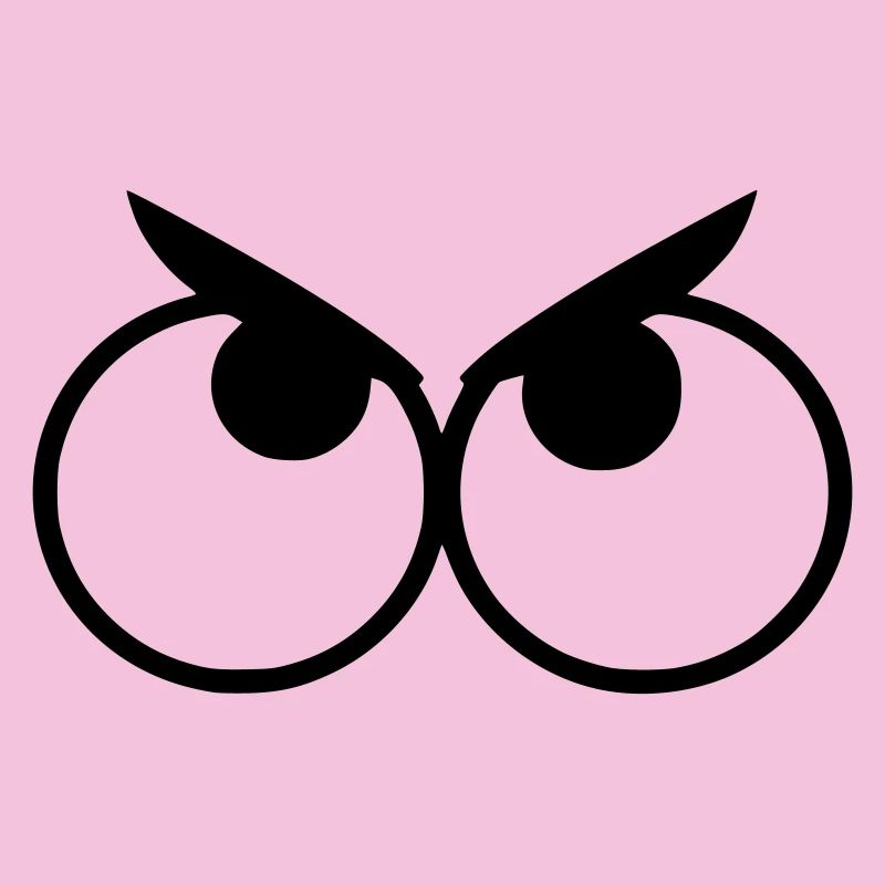Angry looking eyes with eyebrows #