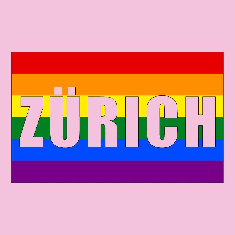 Zurich Pride Rainbow Flag