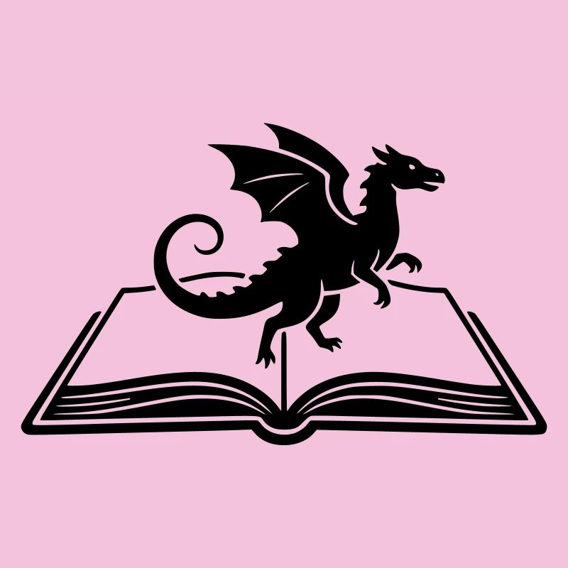 Drache auf Buch Fantasy