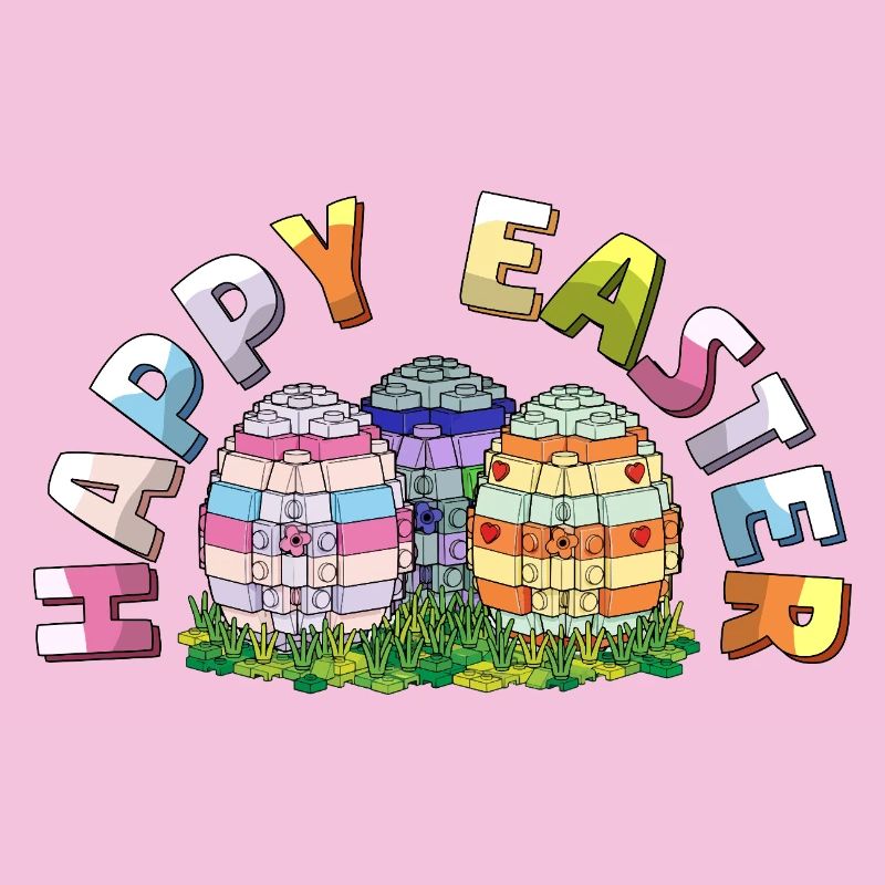 Happy Easter Brick Builder Easter Eggs Bricks