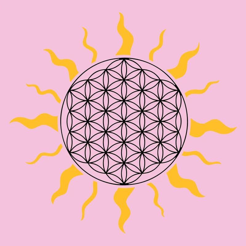 La fleur de la vie avec le soleil