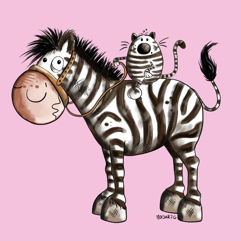 Zebra and Cat
