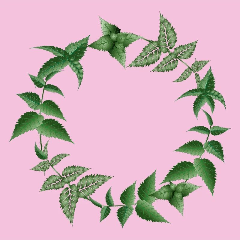 Couronne d’ortie dans des tons sombres de vert
