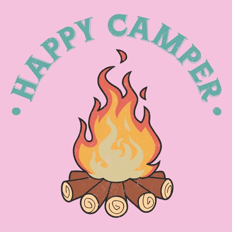 Glücklicher Camper