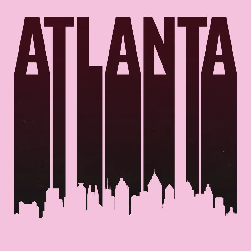 Silhouette verticale de la Skyline d’Atlanta