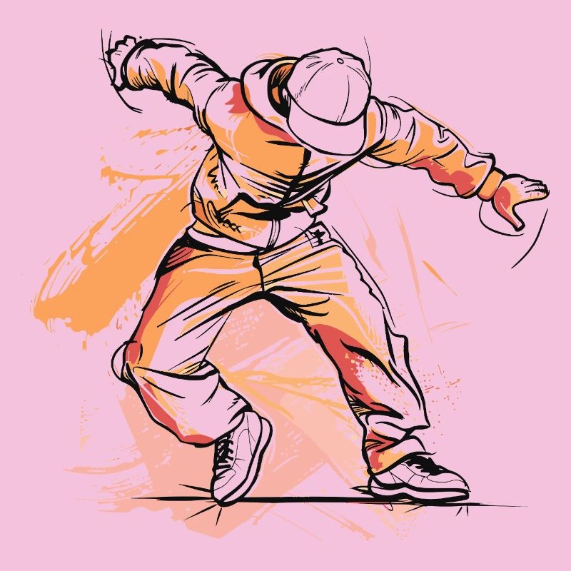 Breakdancer Zeichnung