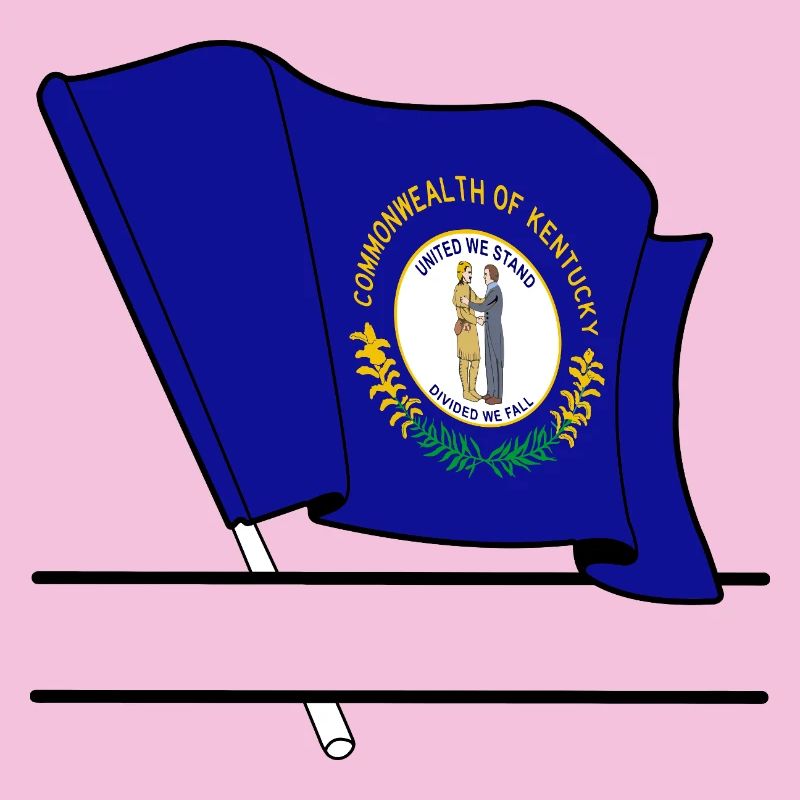 Kentucky Flagge Text Banner