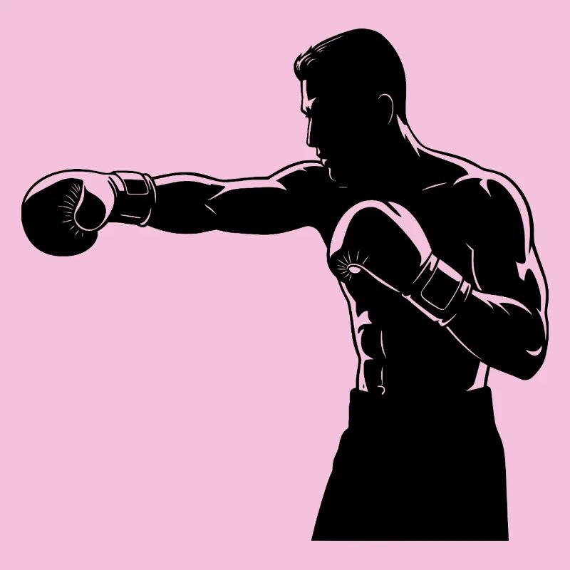 Ring de boxe Fighter crochet droit